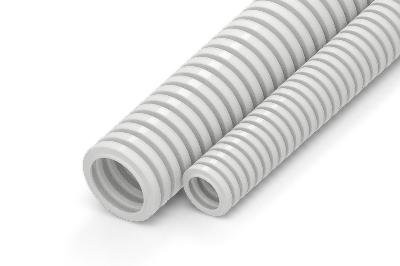 Труба гофрированная ПЛЛ легкая 350 Н безгалогенная (HF) негорючая (НГ) белая с/з D=20 Труба гофрированная