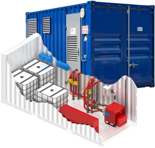 Станция пенного пожаротушения СППТ «Гейзер» (с мотопомпой МП20/100)