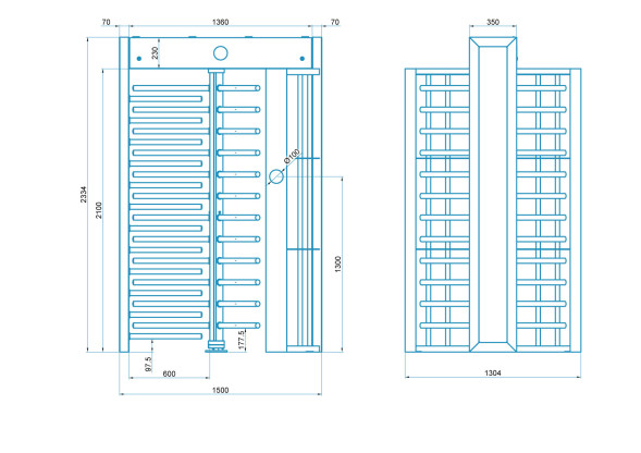 Турникет ПОЛНОРОСТОВОЙ БЛОКПОСТ СТ 1A серия СПЕКТР Z