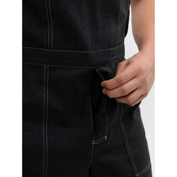 Мужской летний костюм "Инженер" куртка + полукомбинезон серый