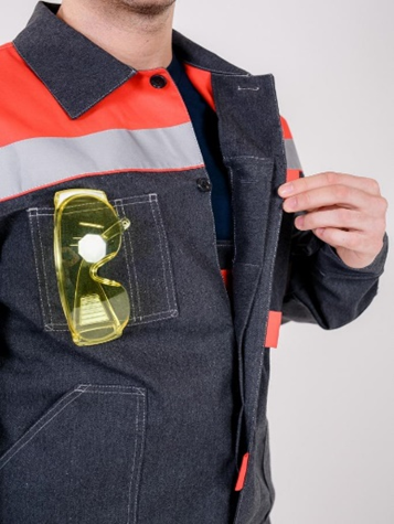 Мужской летний рабочий костюм "Инженер" серый — куртка и брюки