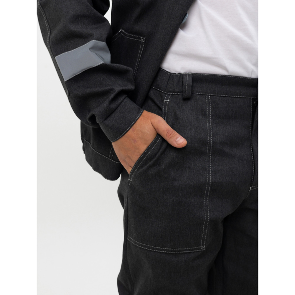 Мужской летний рабочий костюм "Инженер" серый — куртка и брюки