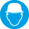 Знак M02 Работать в защитной каске пластик ФЭС